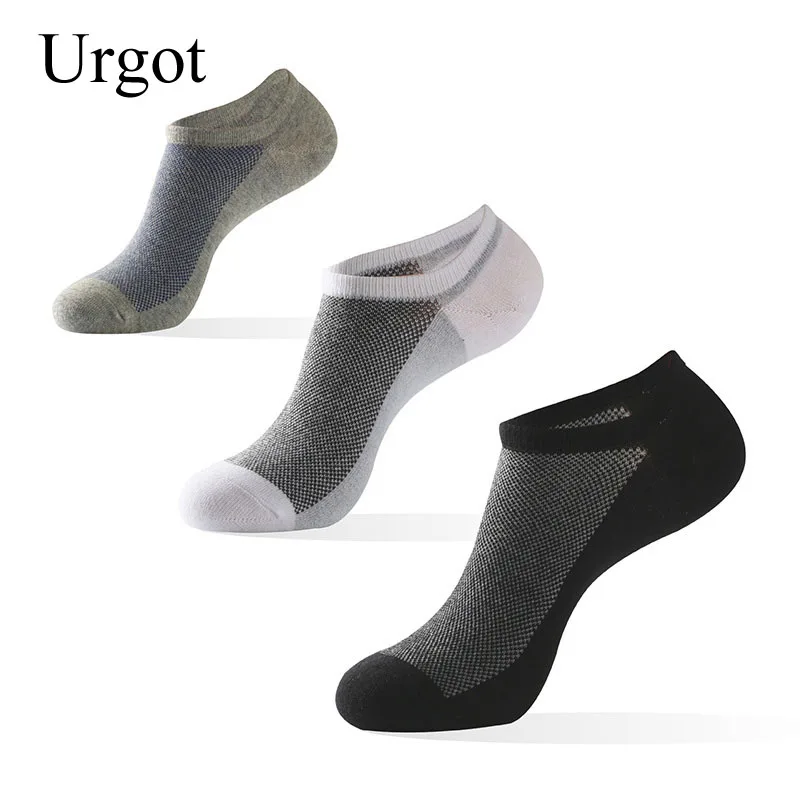 Urgot 5 Pairs Men\'s Cotton Spring Summer Socks Europe America Plus Fat Extra Large Ankle Socks Big Size 46,47,48 Male Sox Meias