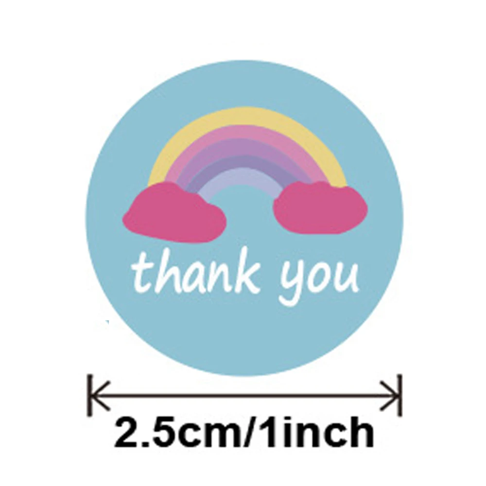 100-500pcs Round Thank You Stickers for Envelope Seal Labels Gift Packaging decor Birthday Party Scrapbooking Stationery Sticker