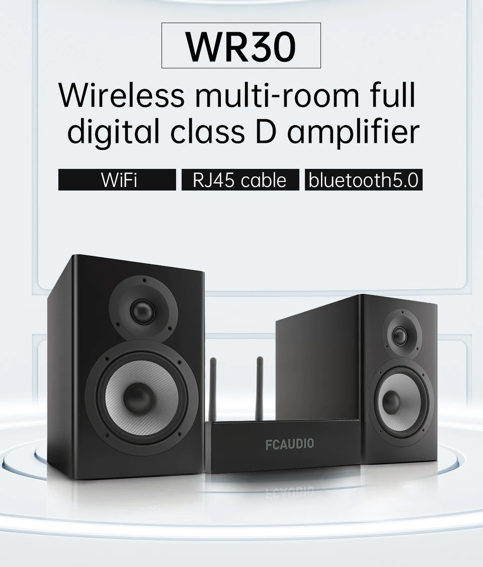 WR30 WiFi & aptX HD Bluetooth 5.0 HiFi Preamplifier With ESS9023DAC AKM ADC Multiroom Airplay Tidal DLNA QPLAY UPNP Coaxial Opti