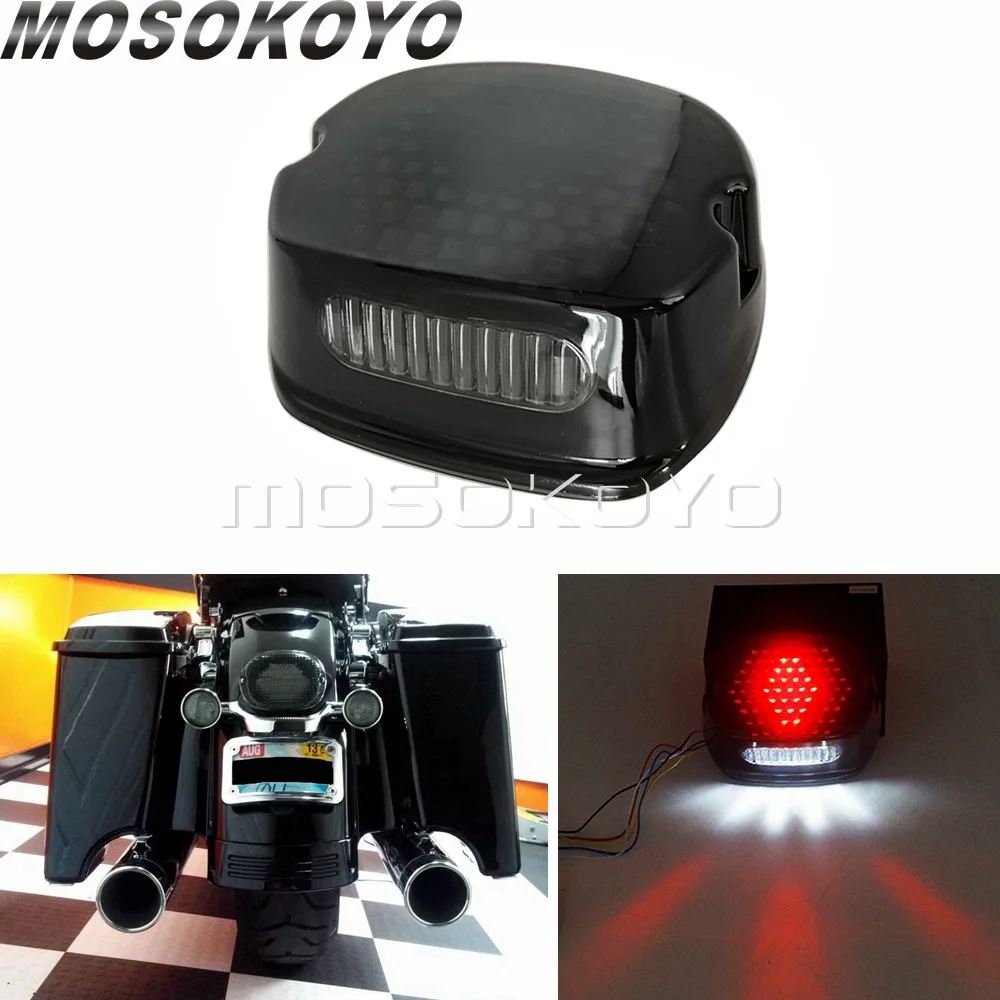 Smoke Motorcycle Turn Signal Integrated LED Tail Light Stop License Lamp for Harley Sportster XL883 Electra Glide Road King Dyna