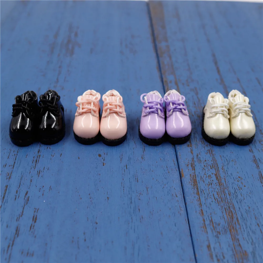 

DBS Blyth Doll Accessories 1/6 little angel doll & 30cm blyth 4 color leather shoes style set for 30cm joint body ICY BJD DOLLS