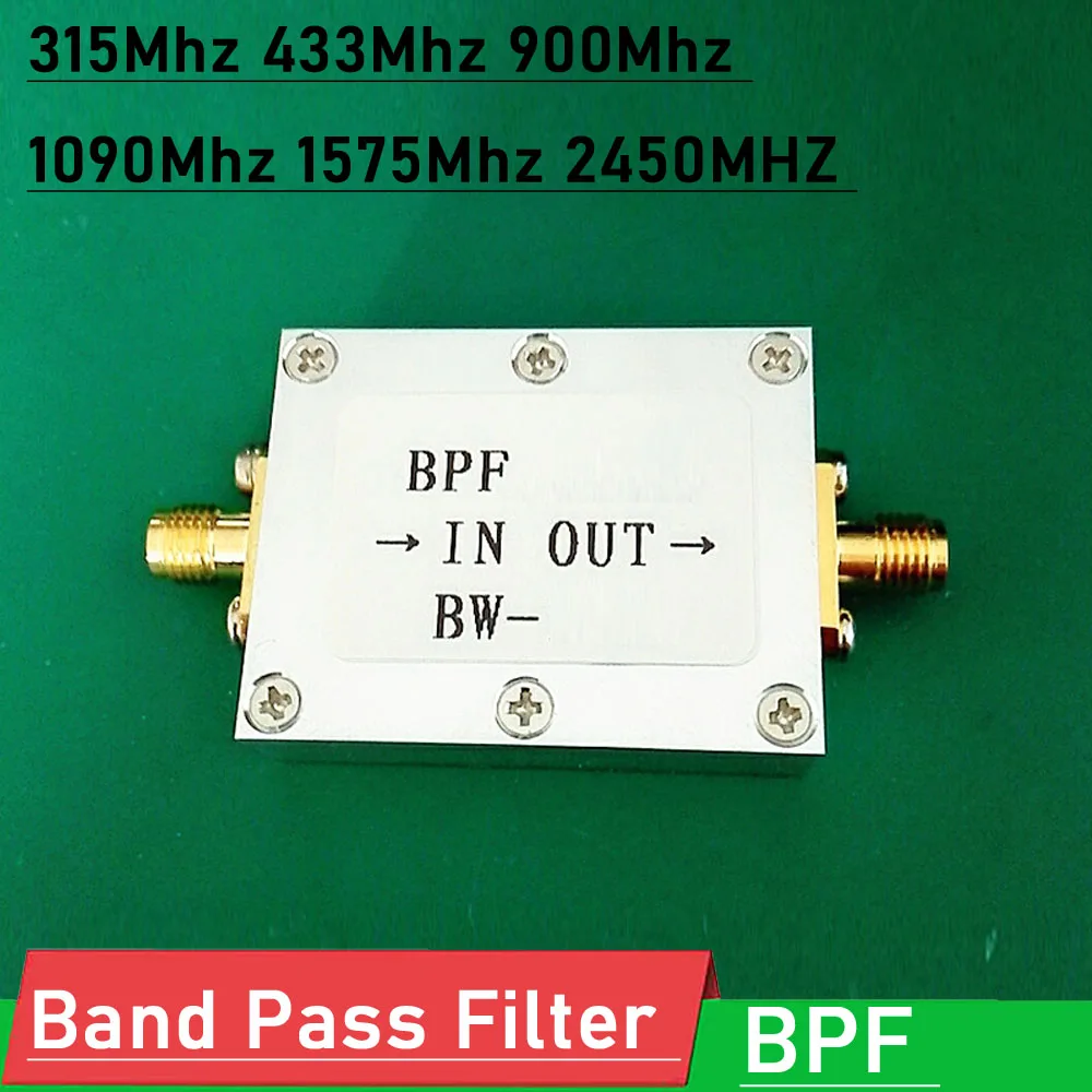 Band Pass Filter BPF 315M 433M 868M 900M 1090M 1575M 2450M 2.4G Anti-interference for Ham Radio Amplifier SDR wifi GPS remote