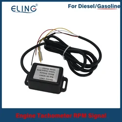 ELING Tacho RPM 신호 어댑터 타코미터 센서, 모든 가솔린 엔진용 점화 코일, 라운드당 4 펄스, 12VDC 사용 가능