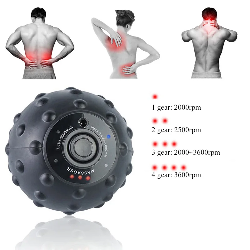 

Vibrating Massage Ball Electric Massage Roller Fitness Ball Relieve Trigger Point Training Fascia Ball Local Muscle Relaxation