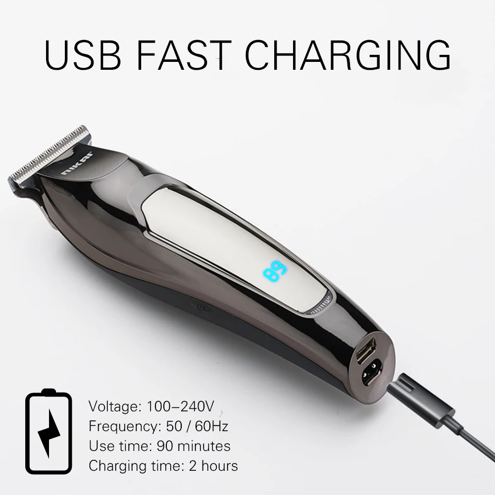 

Новинка 2025, профессиональный электрический триммер для волос, перезаряжаемая машинка для стрижки волос с быстрой зарядкой для мужчин, парикмахерская, специальный триммер