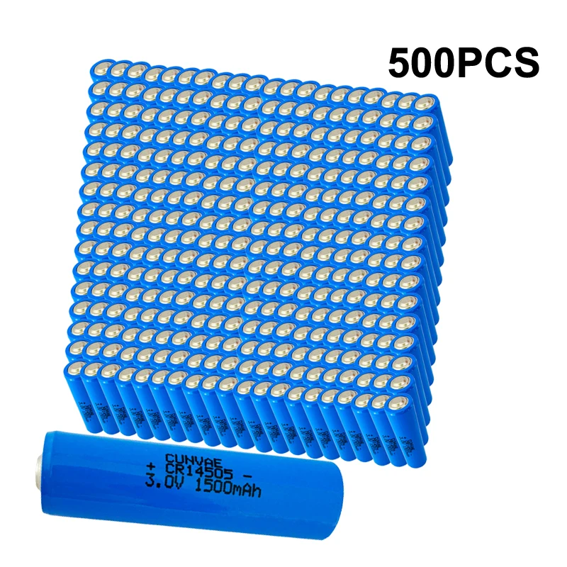 500PCS 14505 CR14505 AA Size 3V 1500mAh lithium battery for smart meter facility equipment spare generic Li-MonO2 batteries