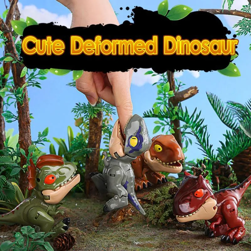 Simpatico Mini deformazione Jurassic World Dinosaur Snap Squad Dinosaur transformation Finger Bite giocattoli per ragazzi regalo di natale di compleanno