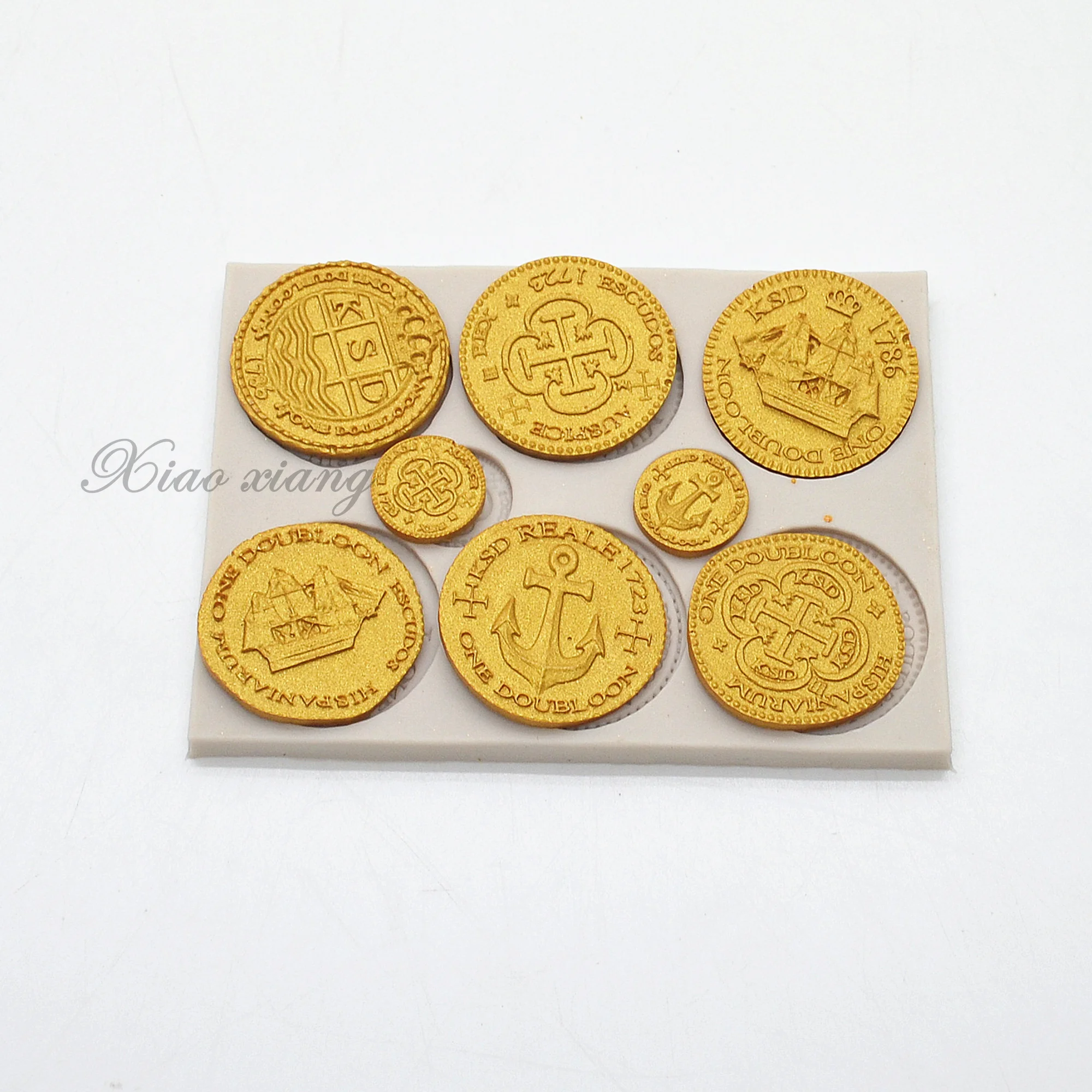 3D Pirate Golds Silicone Molds Kitchen Baking Tools DIY Cake Pastry Fondant Moulds Dessert Chocolate Lace Decoration Supplies