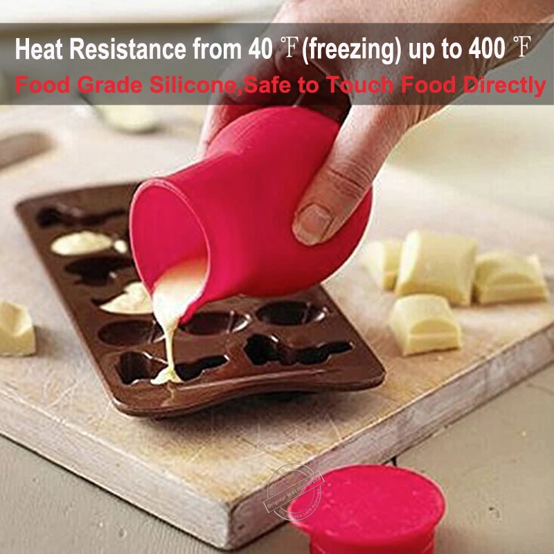 Walfos Practical Silicone Chocolate Melting Pot Butter Heat Milk Pourer Jug Mould Butter Sauce Milk Baking Pouring