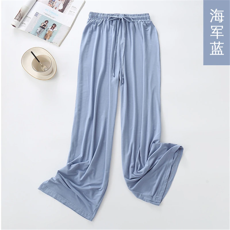 Casual mopping pants wide-leg pants women's high waist drape 2020 new summer cotton loose loose thin straight pants women штаны