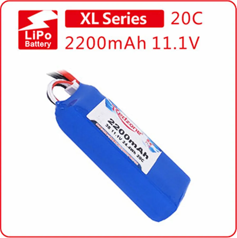 

Redzone lipo 20C 2200mAh 11.1V XT60 Plug fixed-wing model airplane battery DIY RC Glider lithium battery