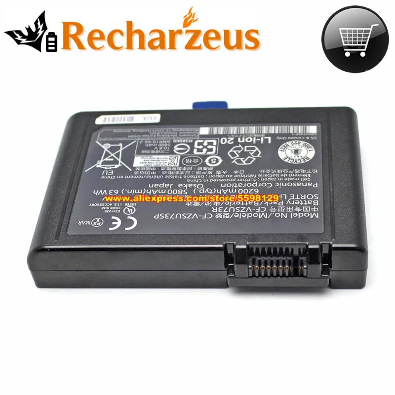 Imagem -04 - Genuíno Panasonic Cf-vzsu73r Cf-vzsu73sp Bateria do Portátil 5800mah 63wh 10.8v Preto para a Bateria de Toughbook Cf-d1gvdbyca Cf-d1 Mk2