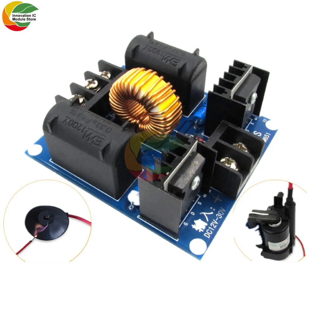 ZVS Tesla Flyback Drive Board DC 12V 20A/1000W High Voltage Flyback Drive Board Power Boost Induction Heating Module