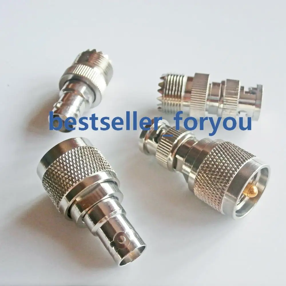 4 Teil/satz RF Coaxial Connector Adapter Kit BNC Männlichen/weiblichen Zu UHF PL259 SO239 M/F