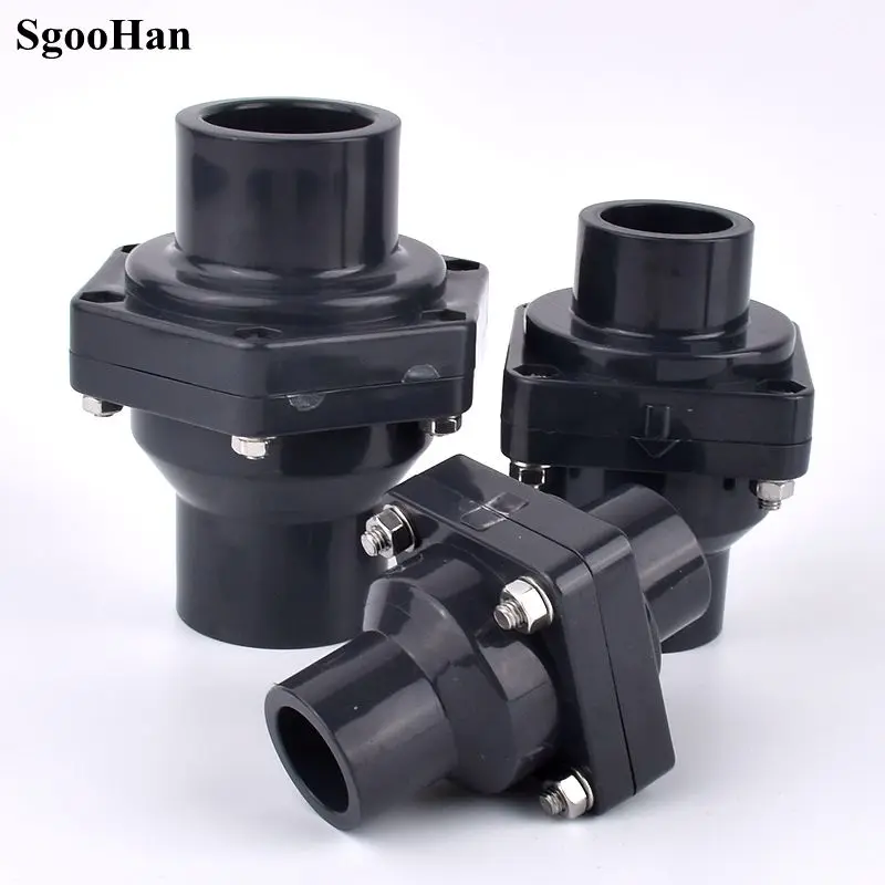 I.D20mm-75mm UPVC Flap Check Valve Plastic Sewer Drain Pipe Water Pump Anti-reflow Anti-odor Non-return Valve  Connector