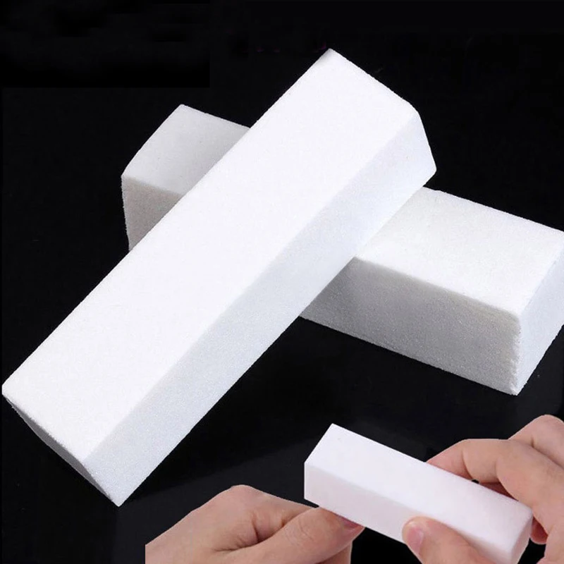 10 sztuk białe polerowanie pilniki szlifierskie blok Pedicure Manicure polerka Nail Art bufor narzędzia do polerowania
