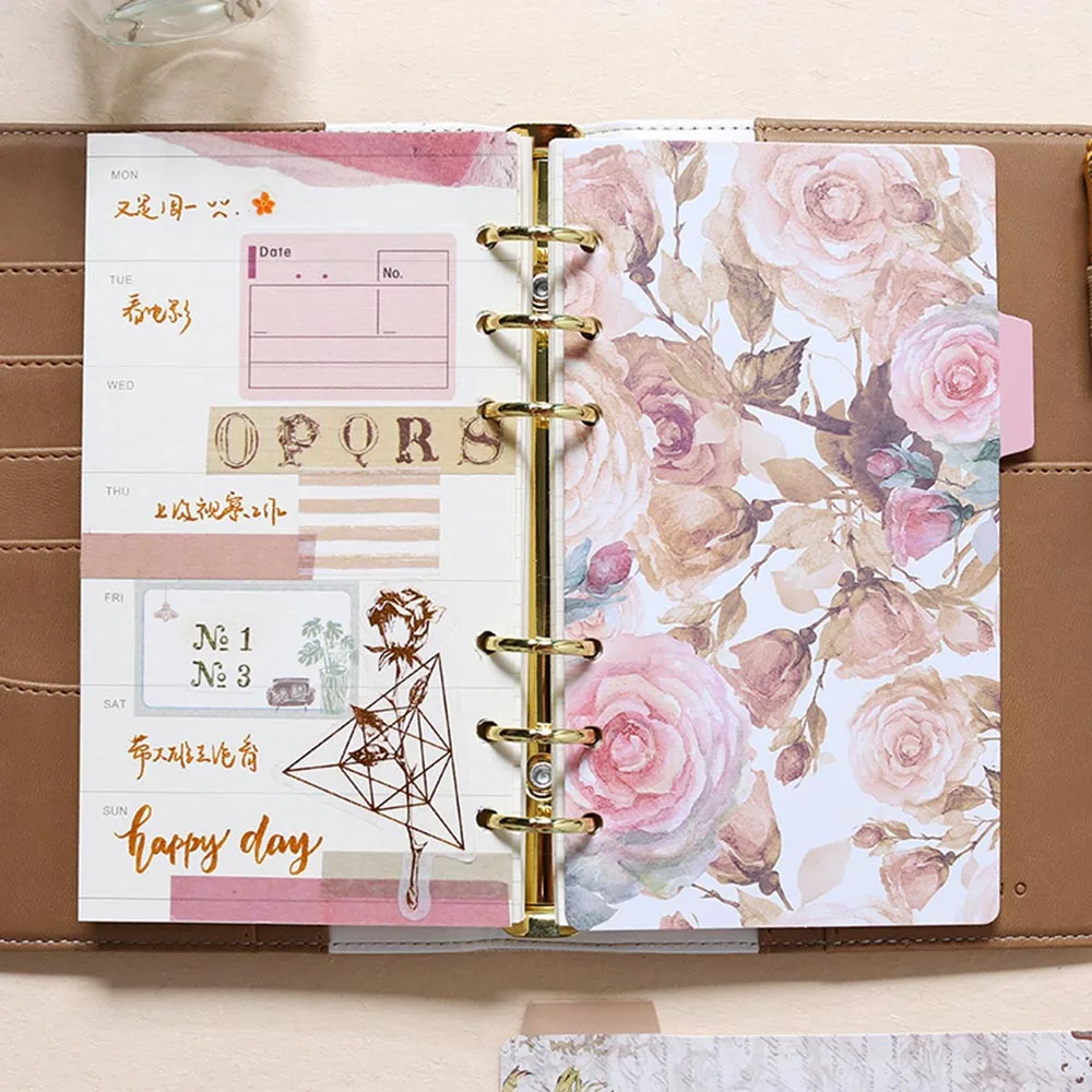 Divisore indice di carta A5 A6 carino 6 fori per raccoglitore Planner cancelleria per Notebook Candy Notebook divisore di carta accessori