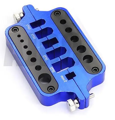 AJRC RC Metall Mini rot Lötwerkzeug Halter Modellauto Drohne Marine Schweißwerkzeug T Stecker Stecker XT60 XT90 3