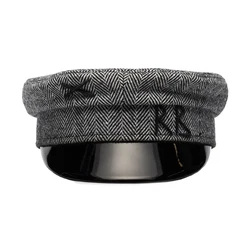 New Autumn Winter Wool Caps Women  Newsboy Caps Vintage Letter Flat Caps XS-L