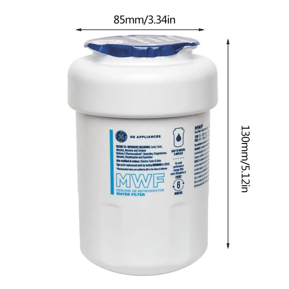Gore MWF-filtro de agua para refrigerador, accesorio de agua para agua de GE, MWFP, paquete de 3