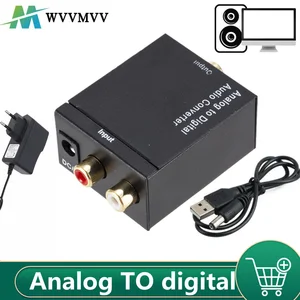 Konverter ADC Analog Ke Digital Terbaru Adaptor Suara Audio Toslink RCA Membujuk Optik Terbaru Adaptor SPDIF untuk Apple TV untuk Xbox 360 DVD 12 konverter optik ke koaksial penjualan terbaik - №