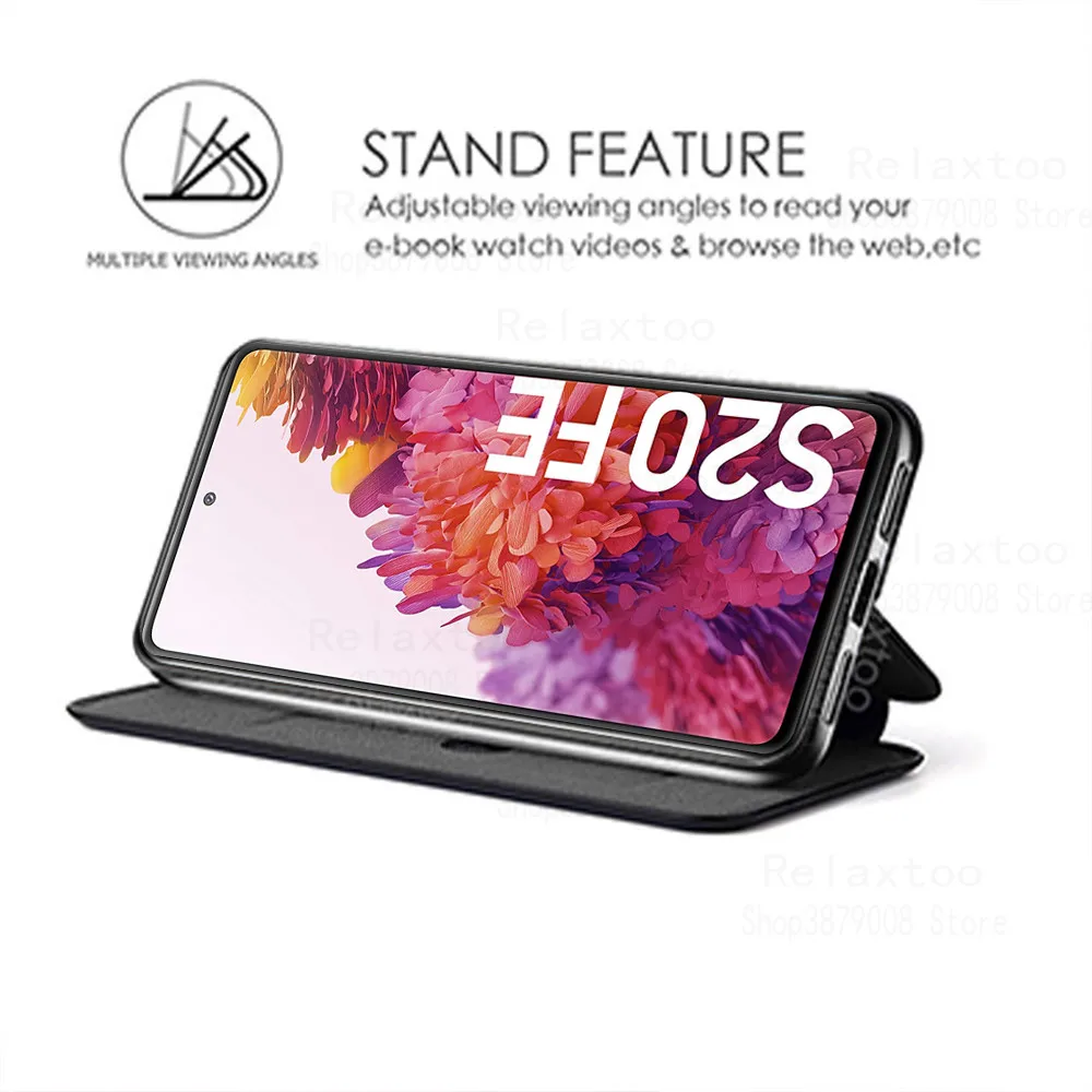 samsun s20fe Case Leather Flip Magnetic Case For samsung galaxy s20 fe s 20 fe S20FE wallet stand book phone cover coque fundas