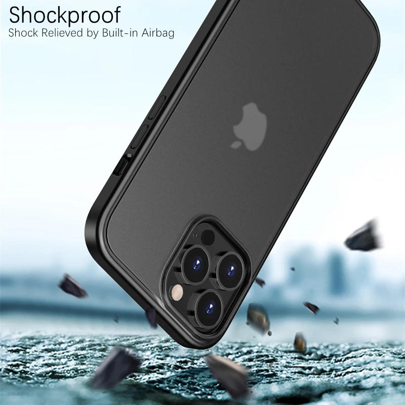 IPAKY for iPhone 13 12 11 Case for iPhone 7 8 Plus Xs Max Xr Case Matte Transparent Shockproof Cover for iPhone 11 12 13 Pro Max