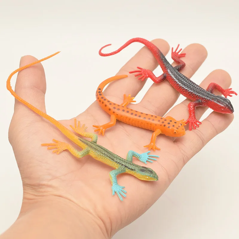 

12 simulation lizard toys color crawling four-legged snake skink gecko model toy simulation lizard model stress reliever toys