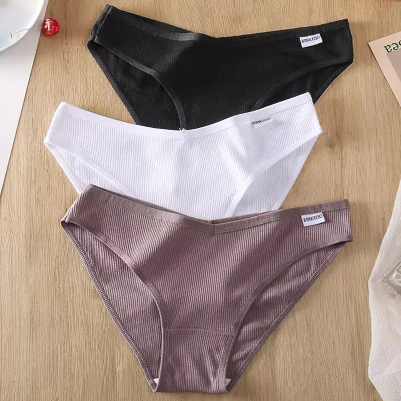 M-4XL Women Cotton Panties Sexy Underwear For Woman Briefs Female Underpants Intimates Lingerie 6 Solid Color Cotton Pantys Plus