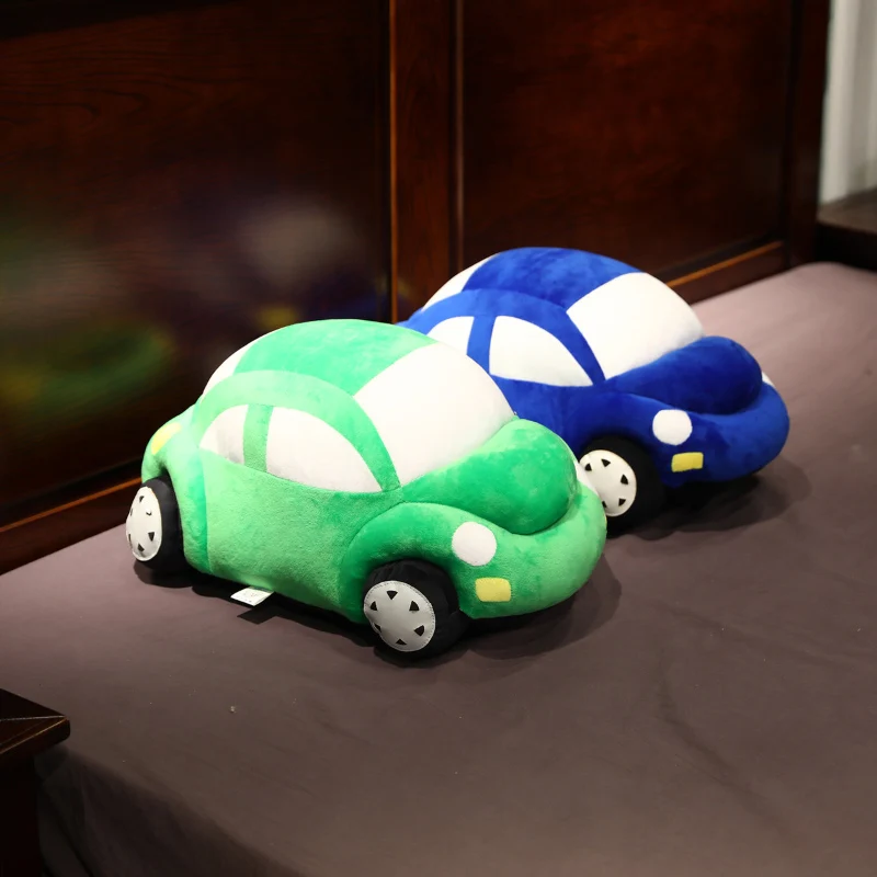1pc Car Plush Toy Cute Stuffed Fluffy Car Throw Pillow Baby Kids Home Decor Boy\'s Toy Birthday Gift for Children