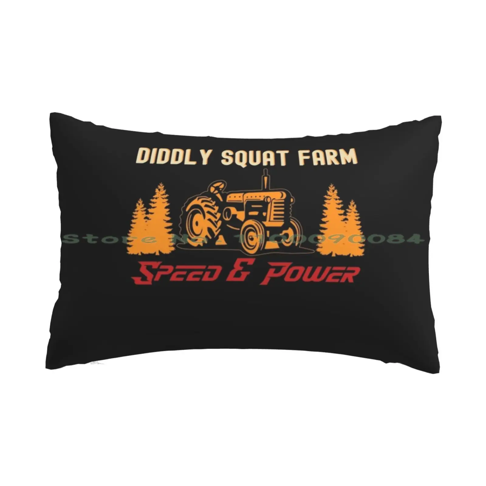 Diddly Squat Farm Speed And Power Tractor Lover , Retro Vintage Tractor Farming Pillow Case 20x30 50*75 Sofa Bedroom Squat