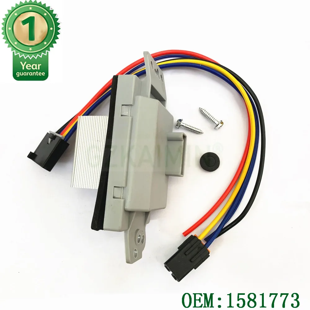 

1581773 1572909 19260762 89018778 93803636 52495874 1580567 Blower Motor Resistor W/Plug Fits Chevrolet Silverado 1500 2500 3500