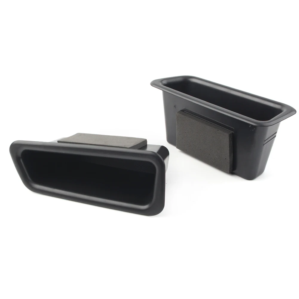 2PCS Car Front Door Storage Box Organizer Container Holder For Volvo S60 V60 2010 2011 2012 2013 2014 2015 2016 2017 Left Drive