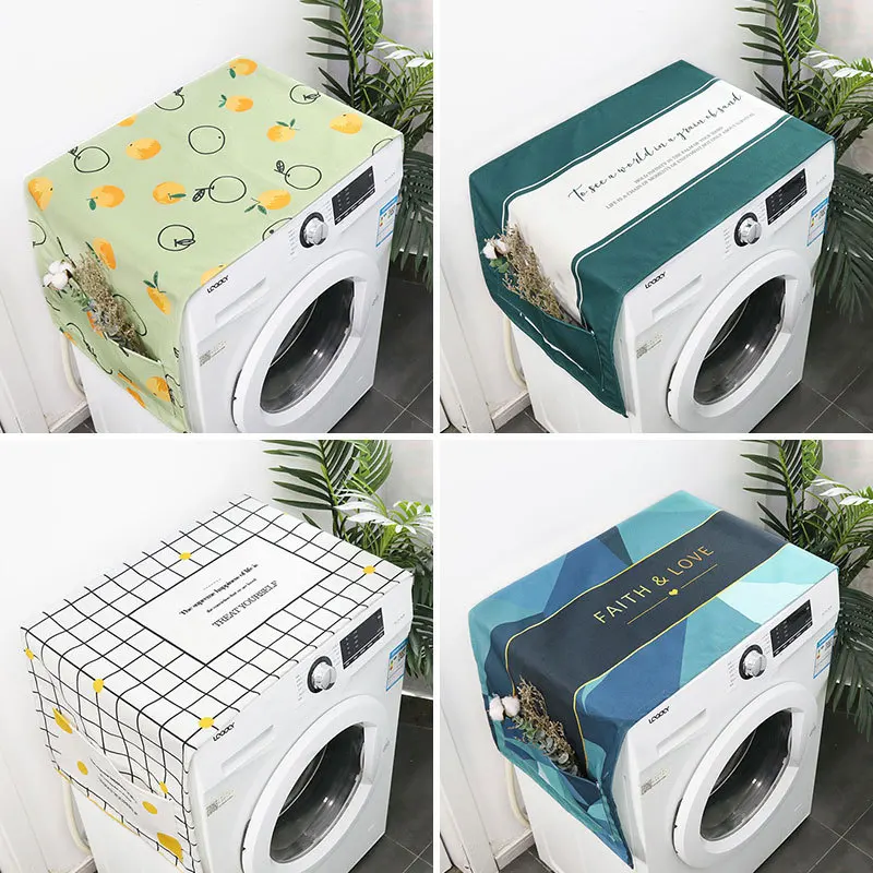 Nordicsimple multi-purpose cover roller washing machine cover cloth single door refrigerator towel cloth dust cover belt storage