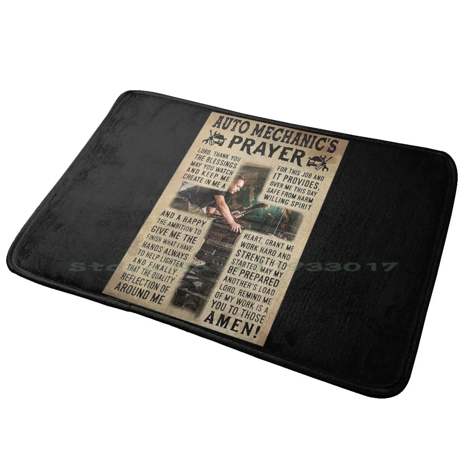 Auto Mechanic Prayer God Entrance Door Mat Bath Mat Rug France 98 France 1998 Francia 98 Tricolore Soccer Football Campionato