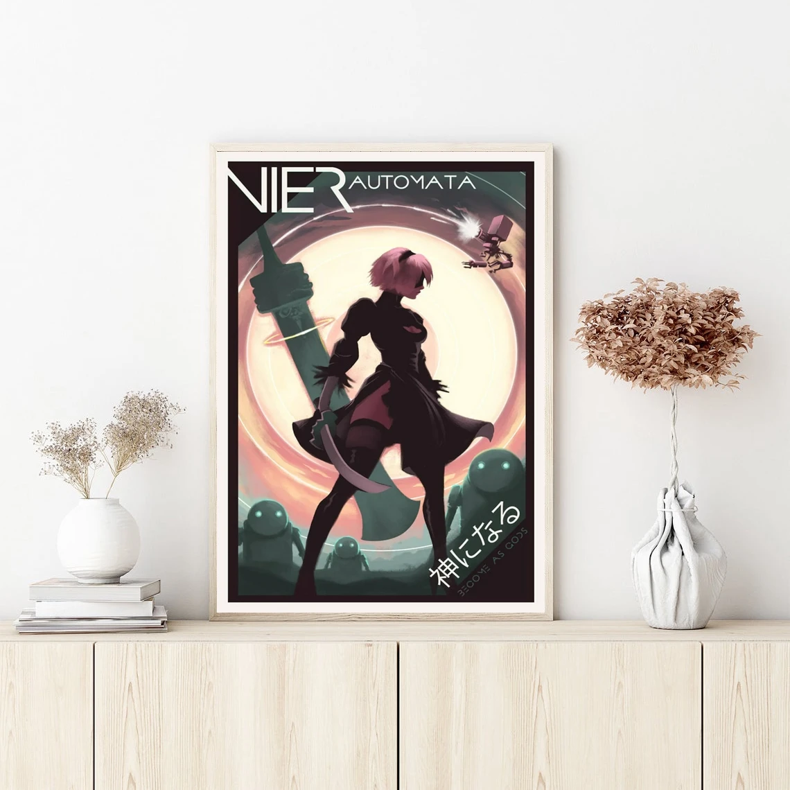 Nier Game Poster Wall Art Canvas Painting Bedroom Living Room Home Decoration (No Frame)