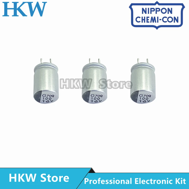 

10pcs 100UF 16V NCC 6x8mm G Series Super Low ESR 16V100uF For Motherboard VGA Solid Capacitor NIPPON CHEMI CON 100UF16V 6*8