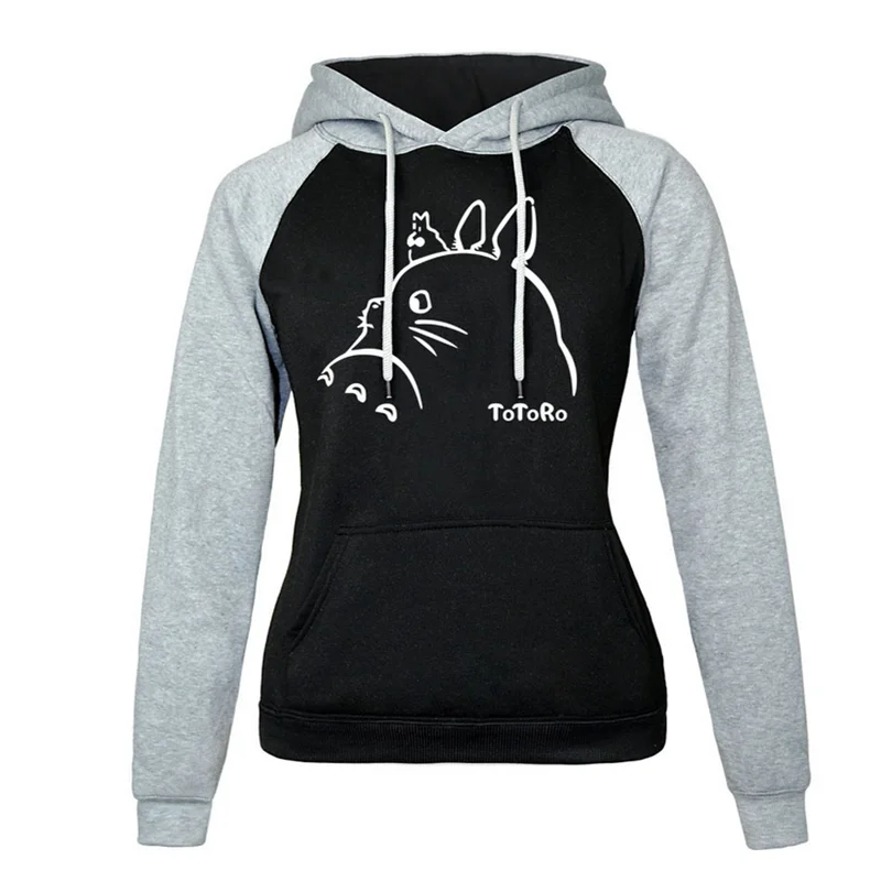 Fashion Graphics Print damska bluza z kapturem jesienno-zimowa patchworkowy Streetwear hipsterskie bluzy z kapturem swetry