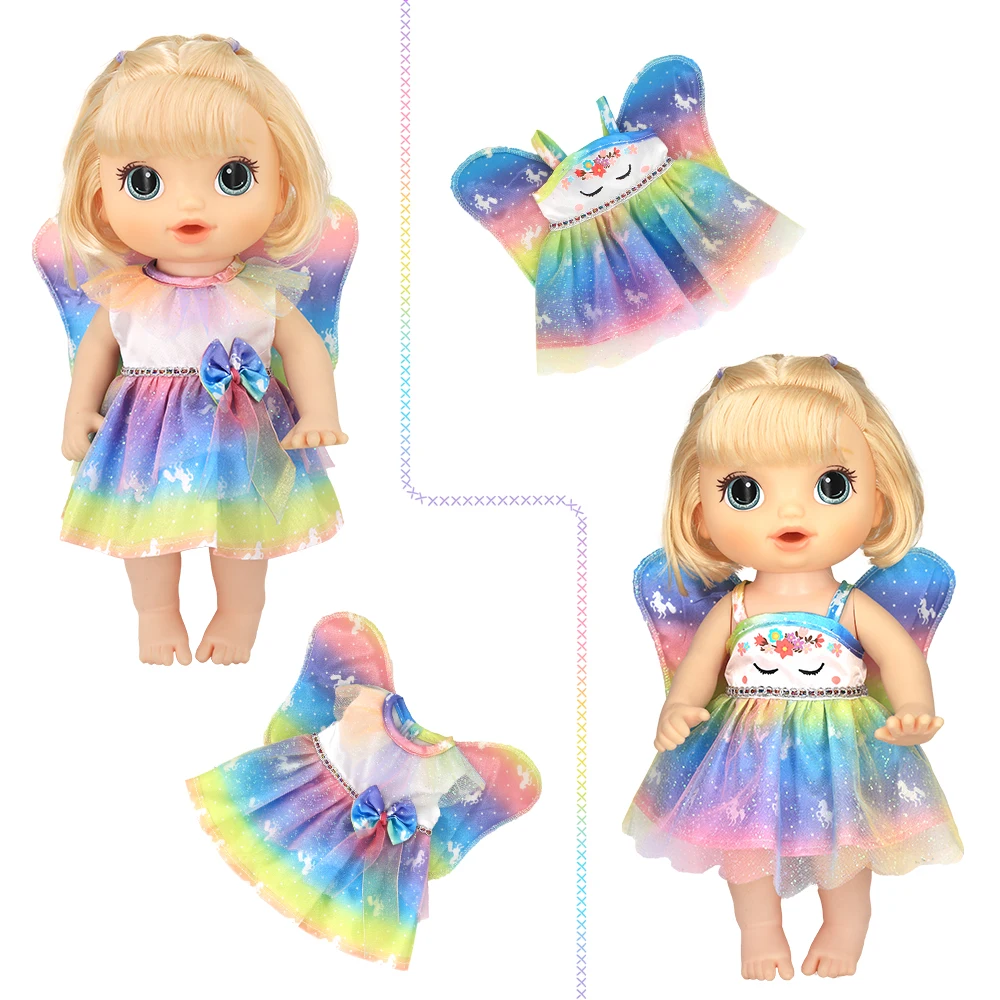 Mini Toys Doll clothes 12 Inch 30CM Silica Rubber rawling Doll accessories Fashion princess dress Girl's gift