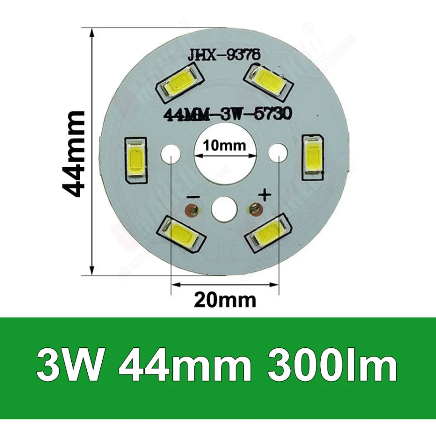 3W 44mm 5W 35/44mm LED ball chip,led PCB with smd for bulb light, lighting source, aluminum plate base