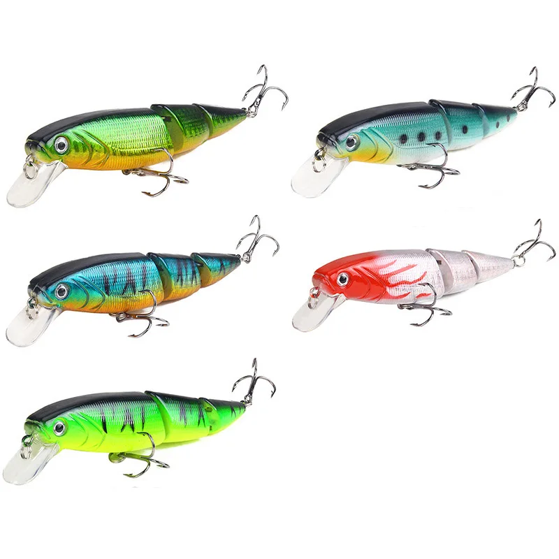 1pcs Minnow Fishing Lure 15.3g 11cm Multi Jointed Sections Crankbait Sea Bass Artificial Hard Bait Trolling Pike Carp Fishing