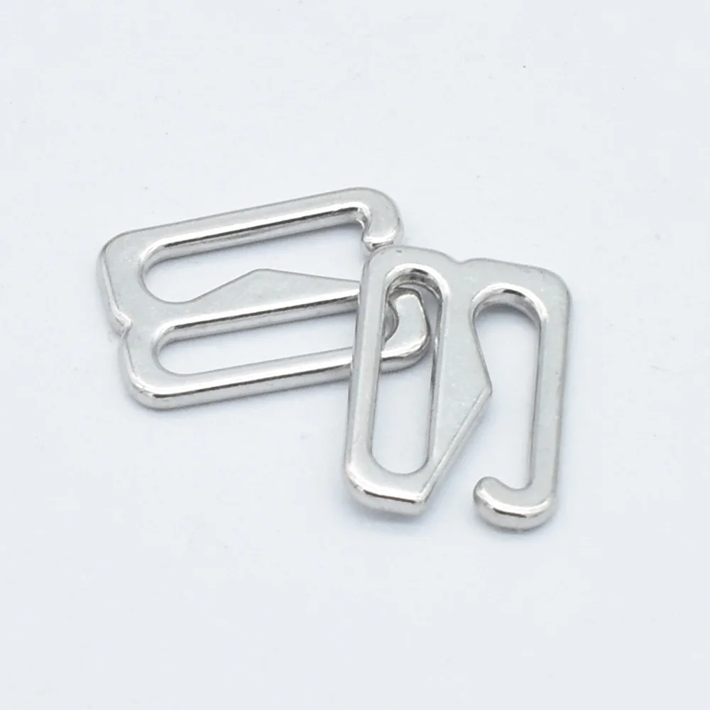 Sliver G hooks Bra Strap Slider Buckles Slide Hooks Adjusters Buckles For Swimwear or Bar Adjustment DIY Making 0.5\