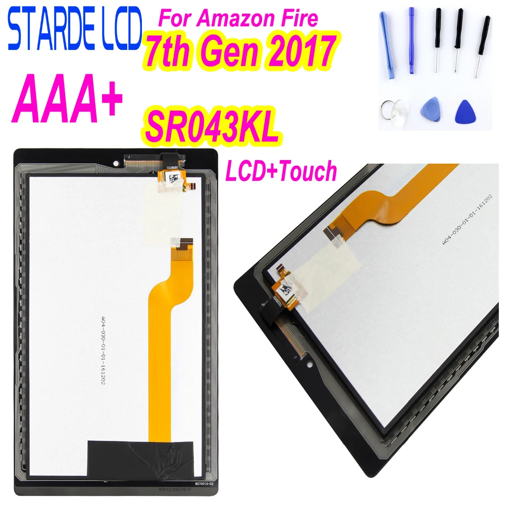 For Amazon Fire 7th Gen 2017 7inch SR043KL LCD Display Touch Screen Digitizer Replacement Repair Part with Free Tools