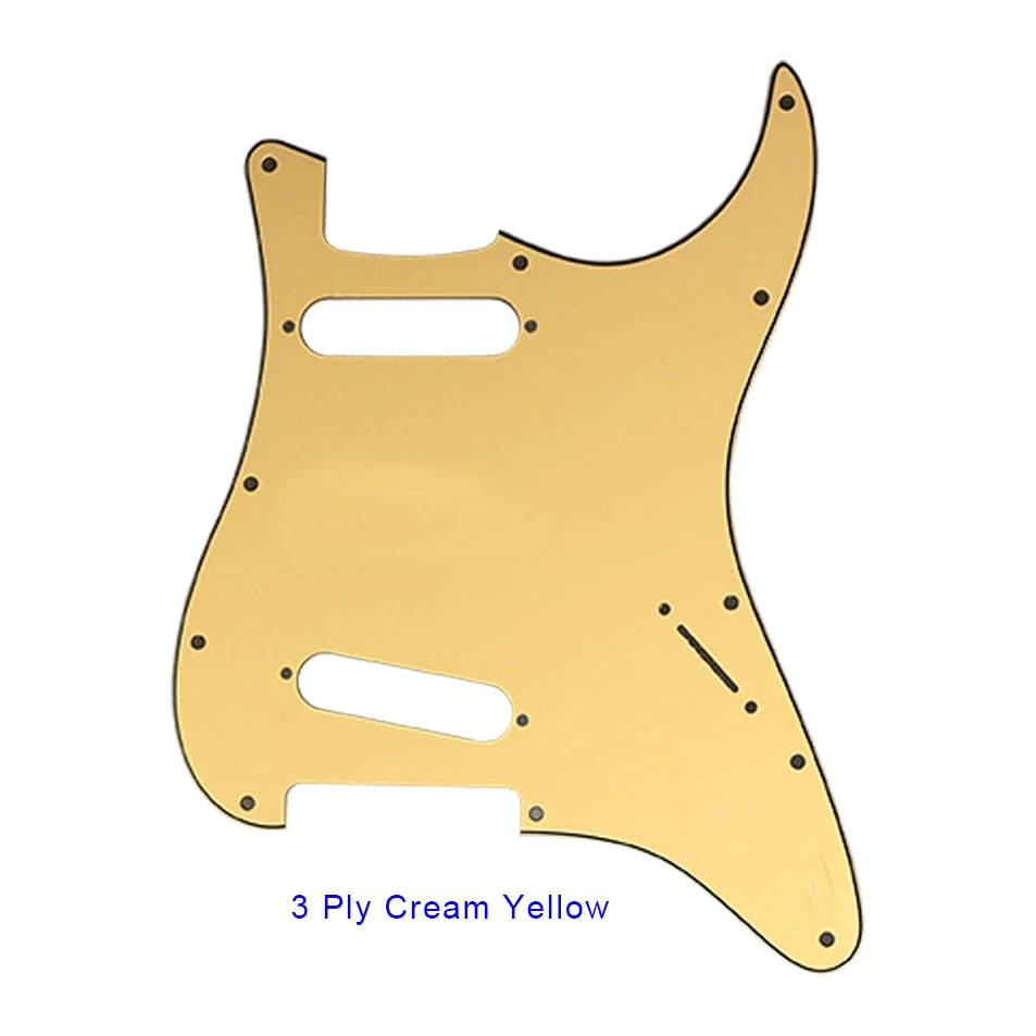 Pleroo Custom Guitar Parts - For USA\\ Mexico Fd Strat 72\' 11 Screw Hole Standard SS  St Scratch Plate Multi Color Choice