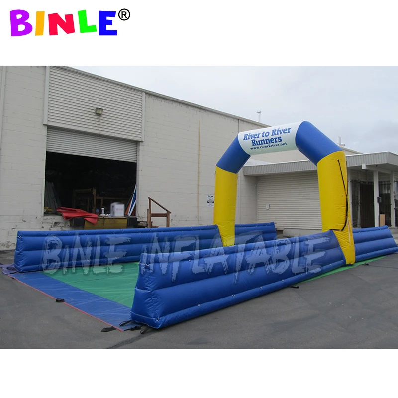 Custom size 15ft inflatable racing arch with start Finish Line banner Chutes Arch for Competition