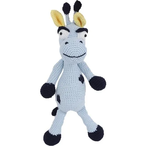 Blue Cute Giraffe Hand Washable Knitting Sleeping Friend