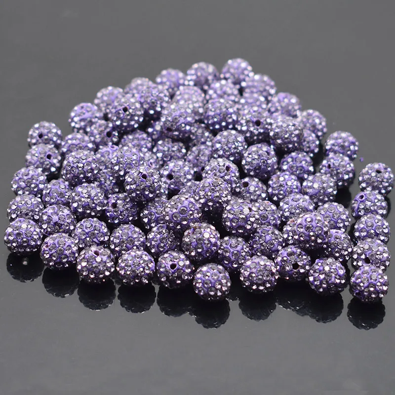 6 8 10mm Rhinestone Ball Beads Clay Paved Crystal Disco Clay Beads Loose Spacer Beads For DIY Jewelry Making Necklace Bracelet