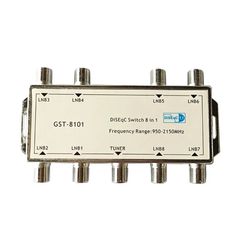 DiSEQC-Interruptor Do Receptor De TV Por Satélite, LNB Multiswitcher, 8 em 1 Out para DVB S2, 8x1, Alta Qualidade, Mais Recentes
