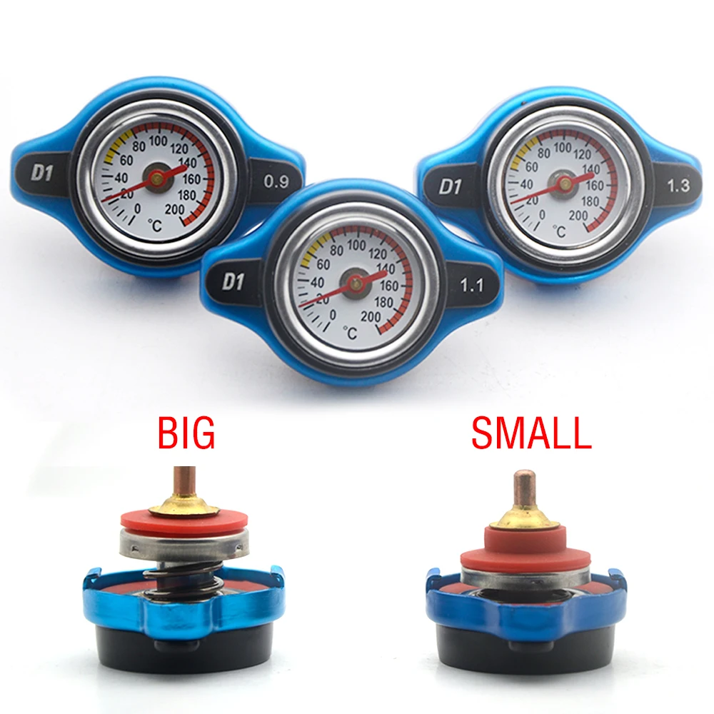 DepoTuning D1 Spec Thermo Radiator Cap Tank Cover Water Temperature Gauge Car  with Utility Safe 0.9 Bar/ 1.1 Bar/1.3 Bar