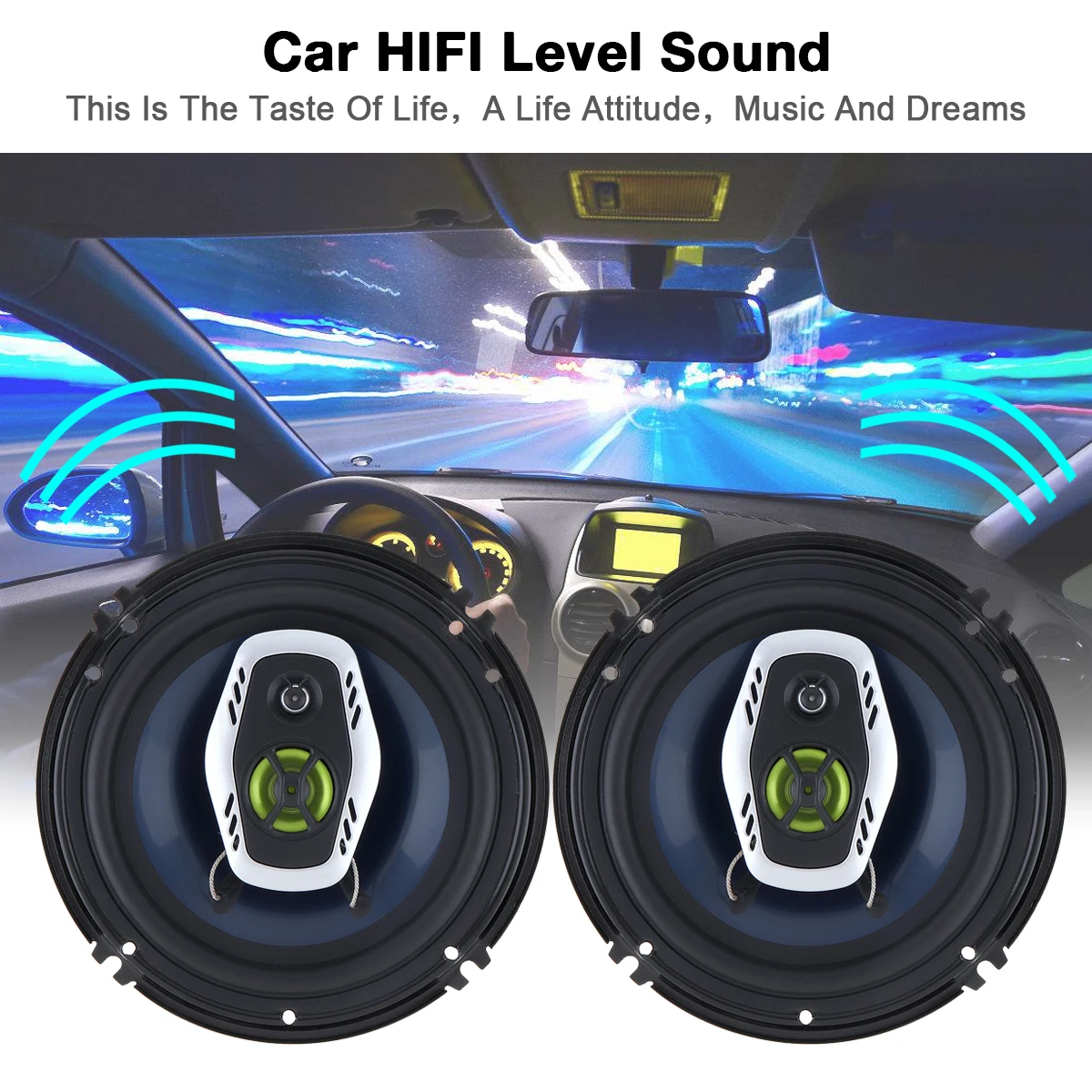 2pcs Hifi Car Coaxial Speaker 6.5 Inch 16cm 600W 2 Way Automotive Speaker Full Range Frequency Auto Music Stereo Audio For Cars